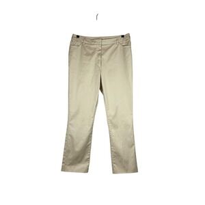 AKRIS Women's Cotton Dress Pants, Beige, Size 8